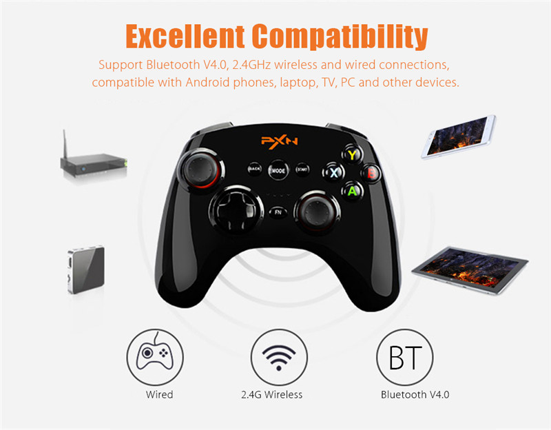 PXN 9608 2.4GHz Wireless Bluetooth V4.0 Removable Shell Joystick