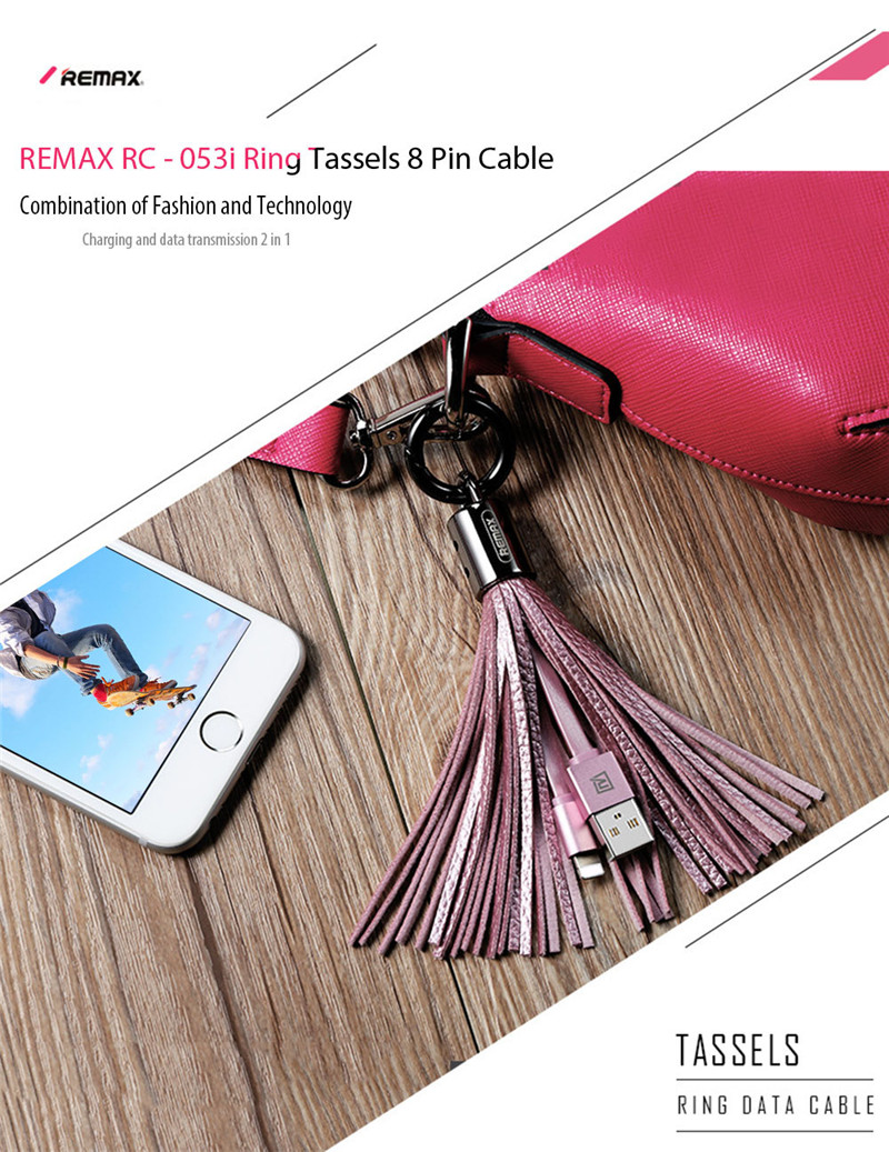REMAX 8 Pin Tassels 3A Charging Data Transmission Cable iPhone