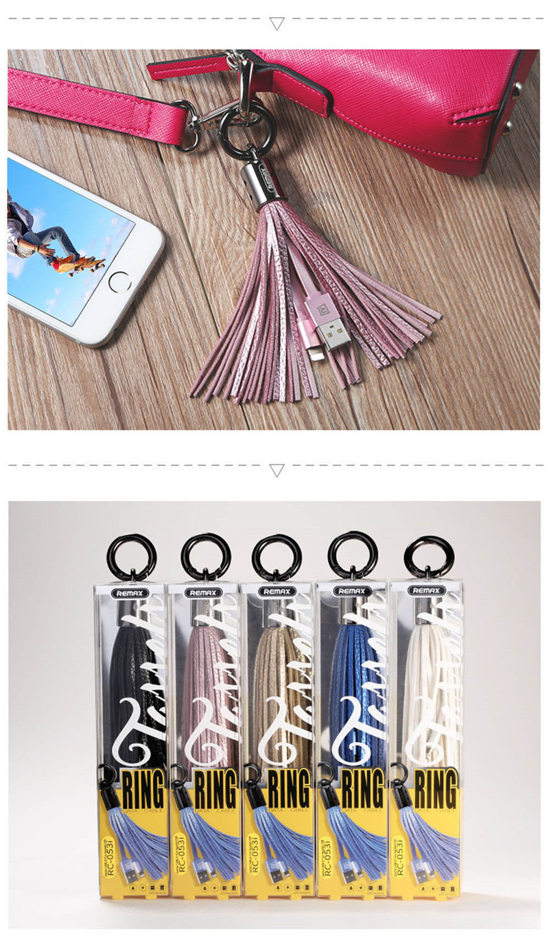 REMAX 8 Pin Tassels 3A Charging Data Transmission Cable iPhone