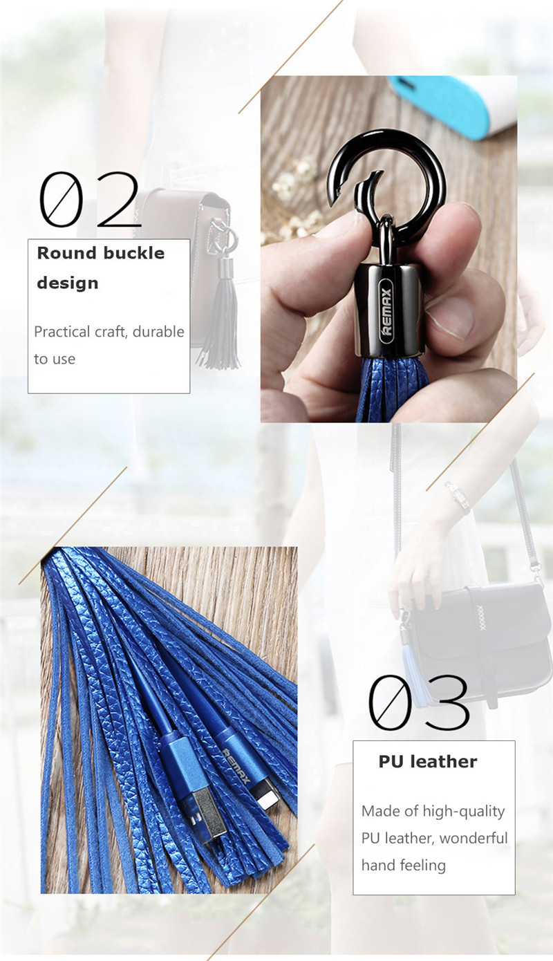 REMAX 8 Pin Tassels 3A Charging Data Transmission Cable iPhone