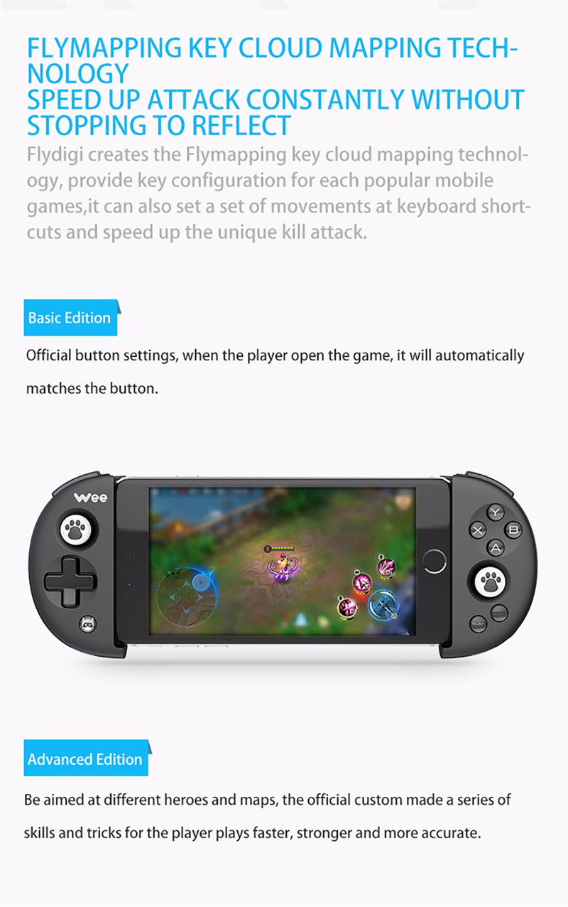 FlyDiGi Wee Mobile Game Bluetooth Stretchable Handle Controller FlyDiGi Wee Mobile Game Bluetooth Stretchable Handle Controller