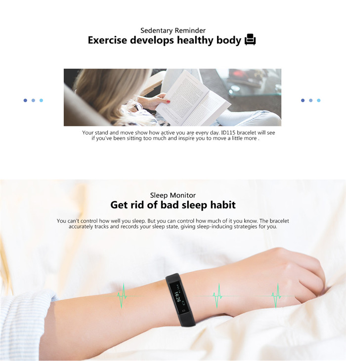 ID115 Activity Tracker Smart Bracelet Remote Camera Sports Wristband ID115 Activity Tracker Smart Bracelet Remote Camera Sports Wristband