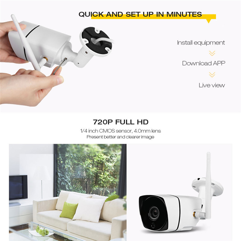 SN - IPC - HR02 HD 720P wireless wifi IP security camera IR night vision