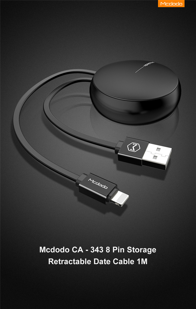 1M Mcdodo 8 Pin Cable Organizer 1.5A Fast Charging Data Cord 1M Mcdodo 8 Pin Cable Organizer 1.5A Fast Charging Data Cord