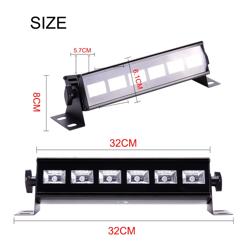 U King 6PCS auto led UV black wall wash light for stage lighting 18W U King 6PCS auto led UV black wall wash light for stage lighting 18W