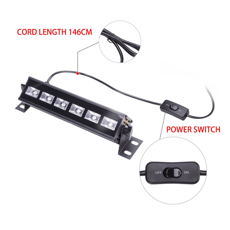 U King 6PCS auto led UV black wall wash light for stage lighting 18W