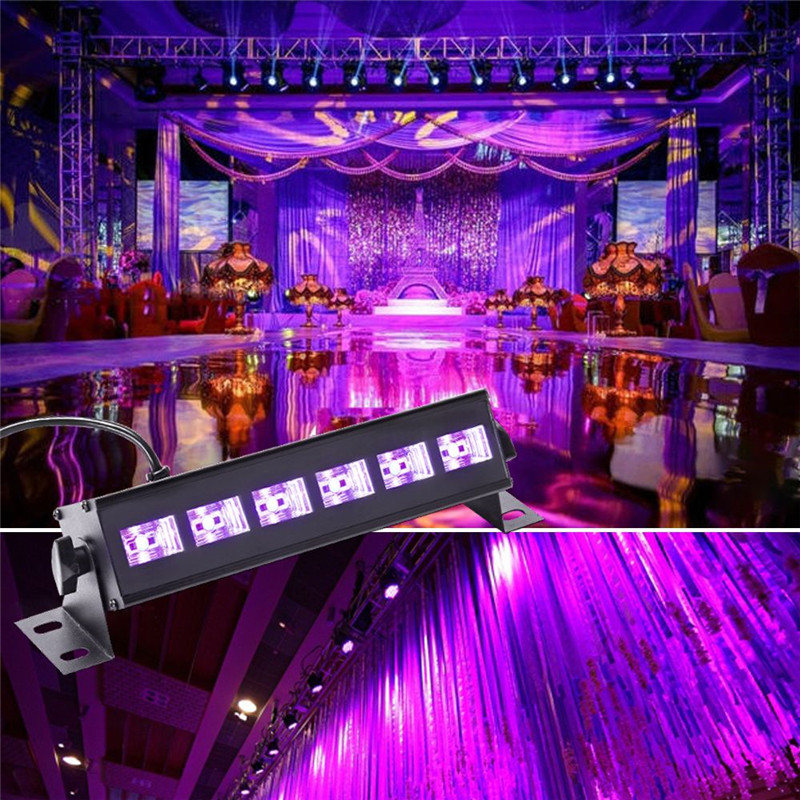U King 6PCS auto led UV black wall wash light for stage lighting 18W U King 6PCS auto led UV black wall wash light for stage lighting 18W