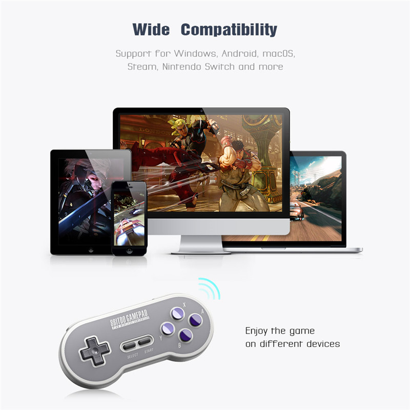 8Bitdo SN30 Wireless Controller 2.4G NES Receiver Joystick Gamepad 