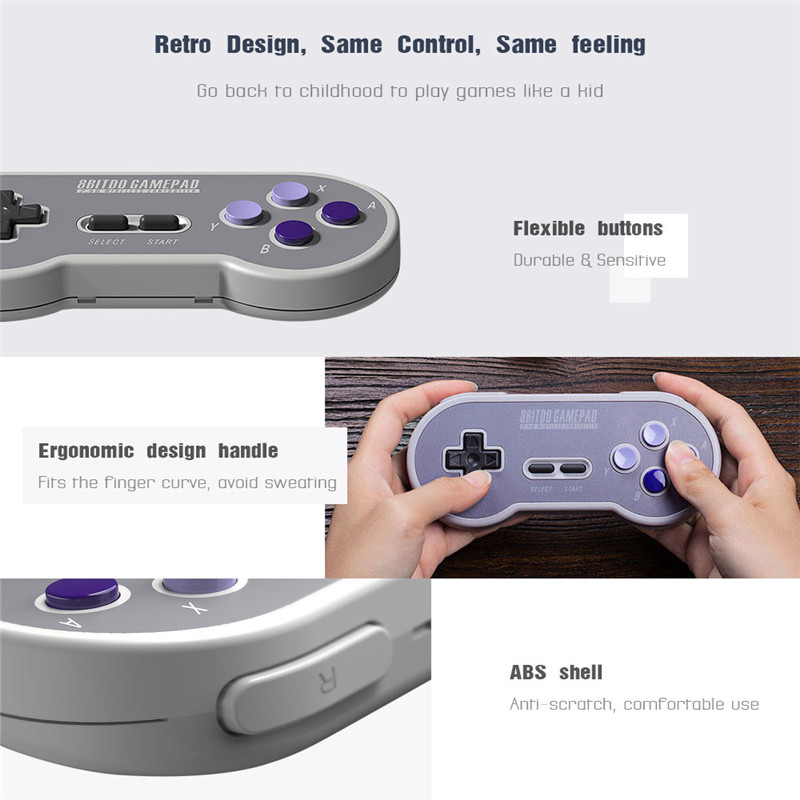 8Bitdo SN30 Wireless Controller 2.4G NES Receiver Joystick Gamepad 