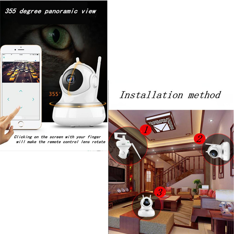  WiFi Multifunction Infrared Night Vision Monitor Camera 1080P EU Plug