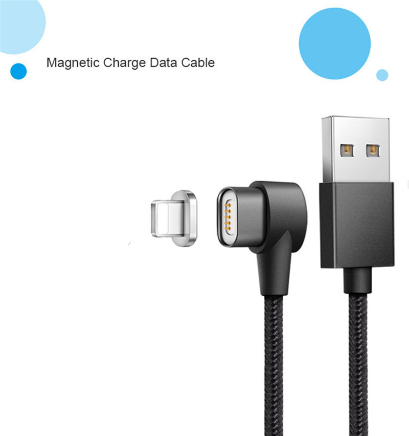 Iphone 5 6 7 8 X plus 2.4a Magnetic Usb Cable Charger Data Sync Cable