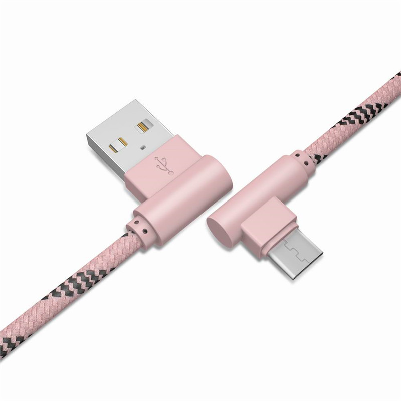 1M Android Cable Charge For Android Cellphone 90 Degree Cable