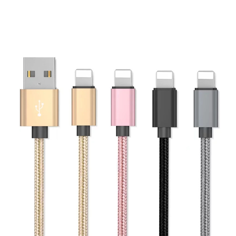 20cm Data Sync Fast Charging Cable for iPhone Braided Pattern