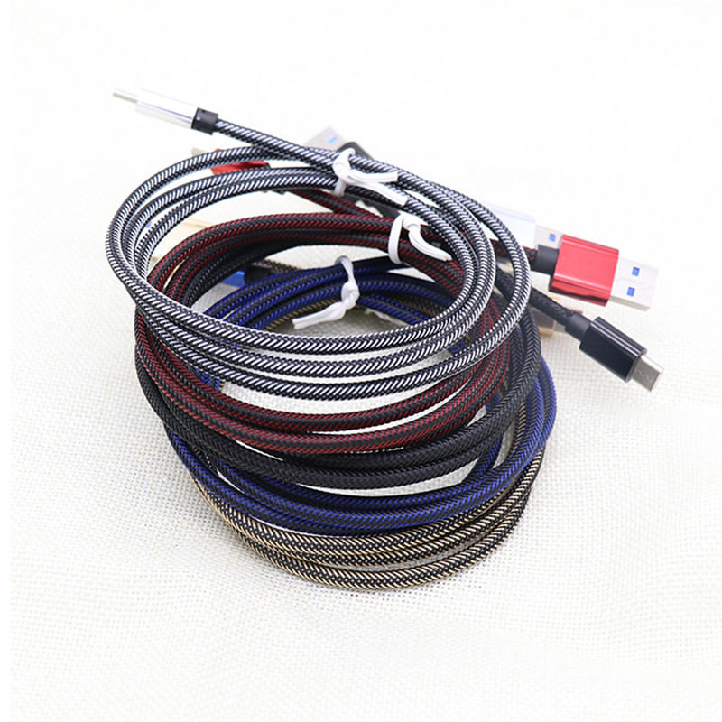 1M Nylon Braid Fast Charger Data Cable for Type-C Devices