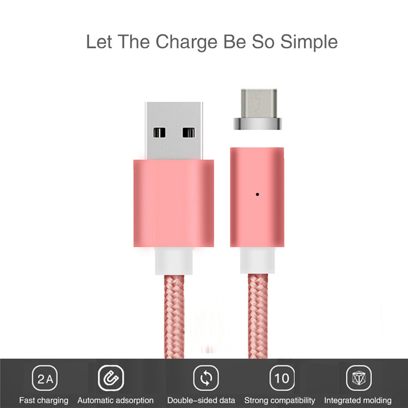 B6 Nylon Micro USB 2.1A Android Magnetically Charged Data Cable