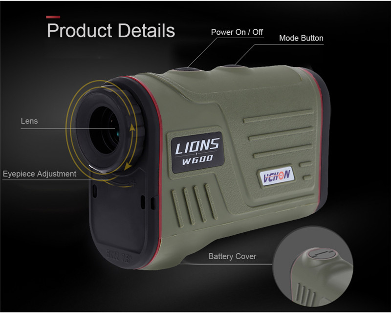 multifunction 6X laser range finder golf hunting rangefinder