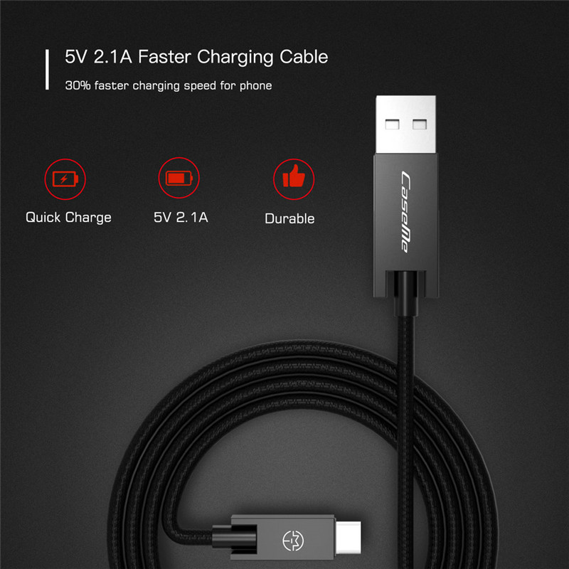  CaseMe USB Type C Cable Fabric Braided Fast Charging Cord