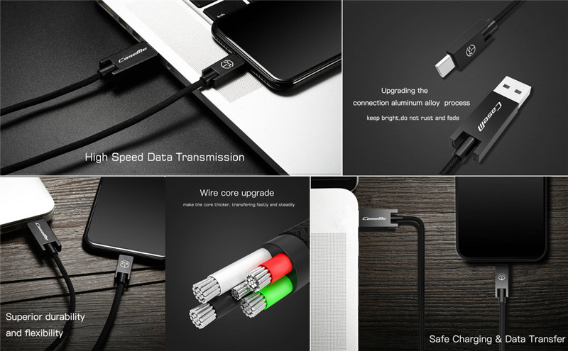 CaseMe USB Type C Cable Fabric Braided Fast Charging Cord CaseMe USB Type C Cable Fabric Braided Fast Charging Cord