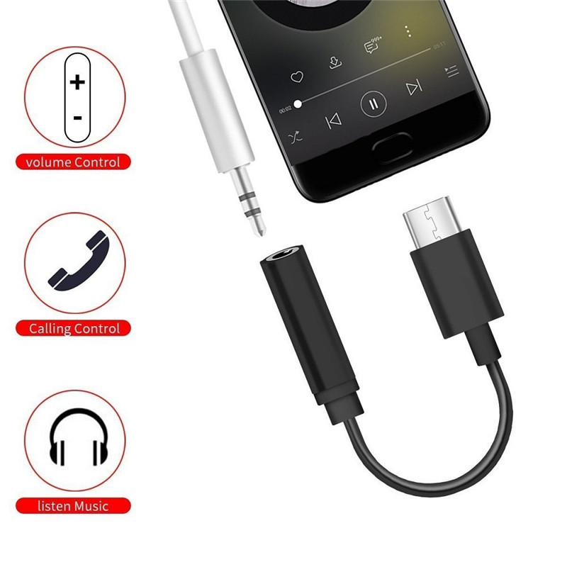 Type-C Micro USB Data Charging Adapter Type-C USB to 3.5mm Audio Cable