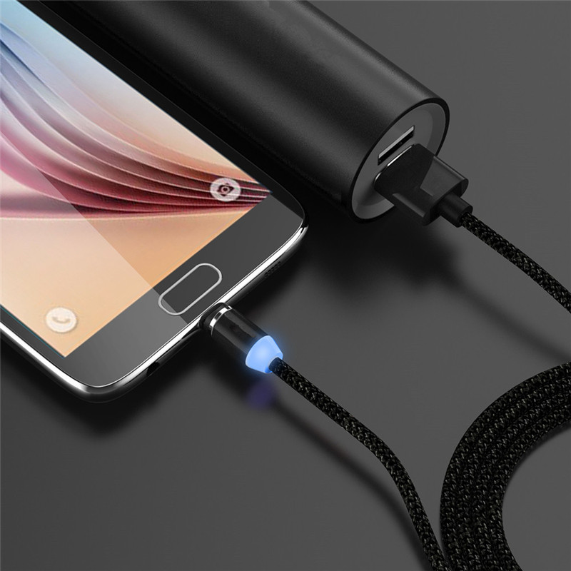 1M Cable Micro USB V8 LED Magnetic USB Charger Magnetic Adapter