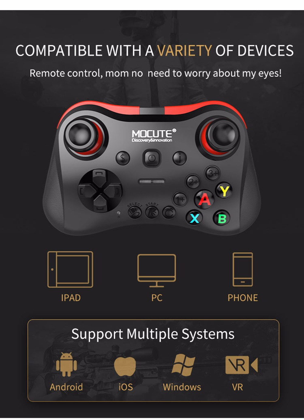mocute 056 wireless bluetooth gamepad pubg controller joystick mocute 056 wireless bluetooth gamepad pubg controller joystick