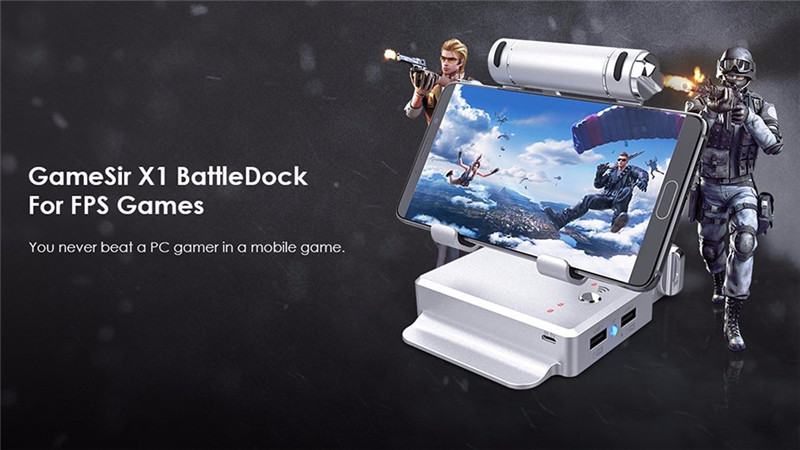 GameSir X1 BattleDock Keyboard Mouse Converter Portable Phone Holder PUBG / FPS Gamesr GameSir X1 BattleDock Keyboard Mouse Converter Portable Phone Holder PUBG / FPS Games