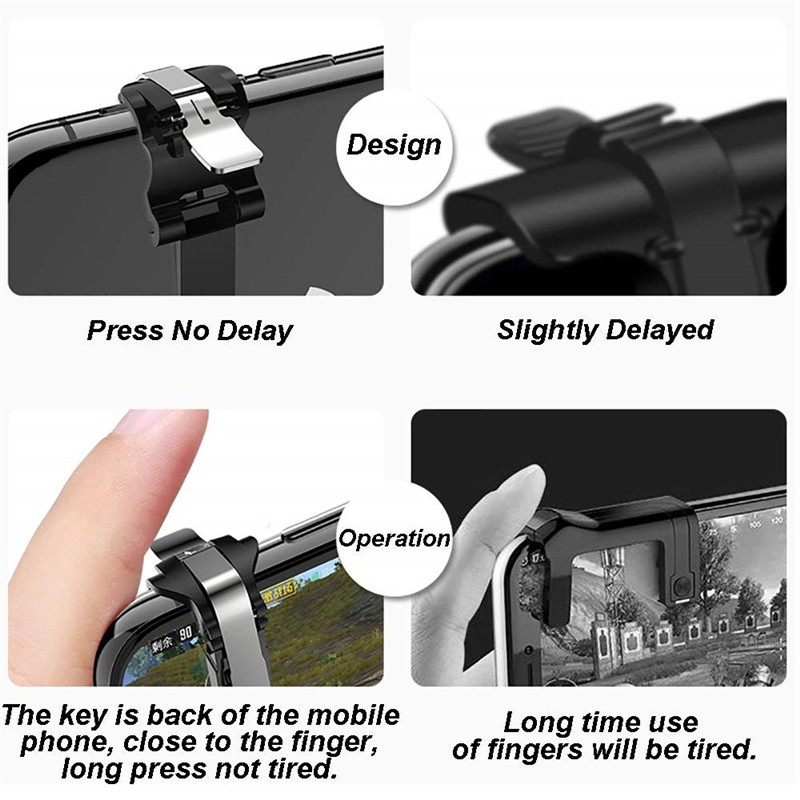 1 Pair for PUBG Mobile Game Fire Button Aim Key Trigger L1 R1 Controller 1 Pair for PUBG Mobile Game Fire Button Aim Key Trigger L1 R1 Controller