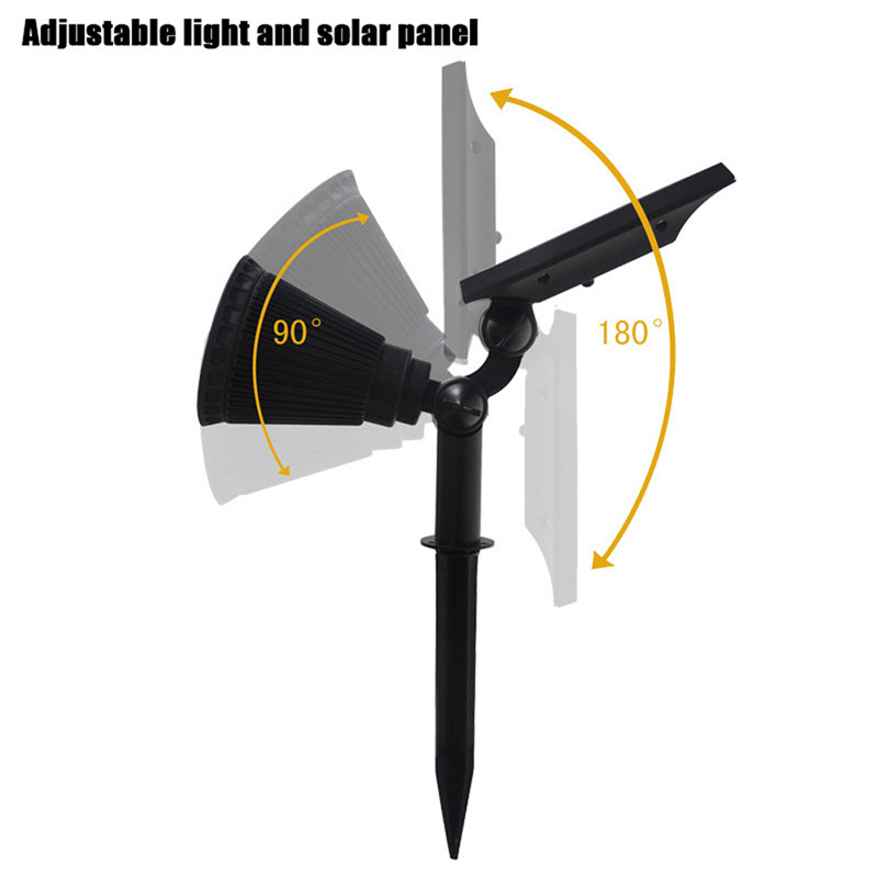 2PCS 4 LEDs Solar Powered Spotlight Outdoor Landscape Lighting 2PCS 4 LEDs Solar Powered Spotlight Outdoor Landscape Lighting