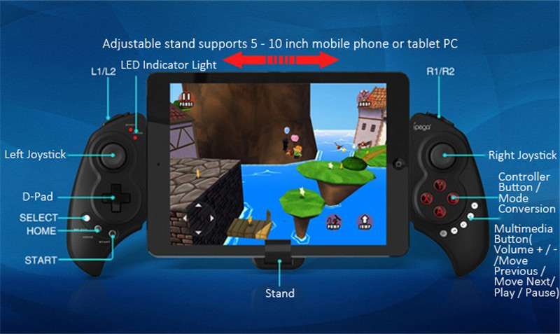 GEN iPega PG-9023 Wireless Bluetooth Game Controller Gamepad Joystick