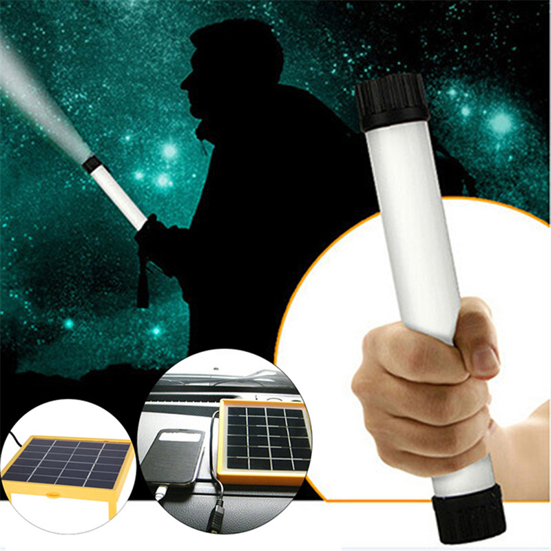 25 LED solar light lamp USB flashlight torch power bank for camping hiking