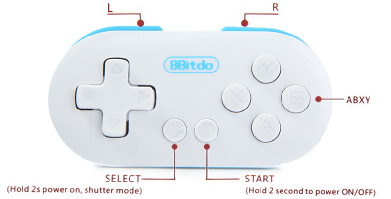 8Bitdo Zero Mini Wireless Bluetooth V2.1 Game Controller Gamepad