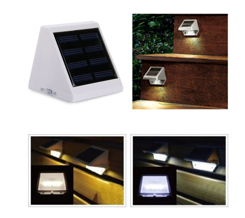 4 LED Solar Outdoor Garden Lamp Light