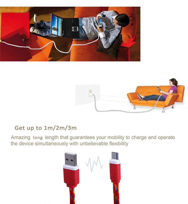 2M Micro USB Flat Synchronization Charger Cable for Android Phones 2M Micro USB Flat Synchronization Charger Cable for Android Phones