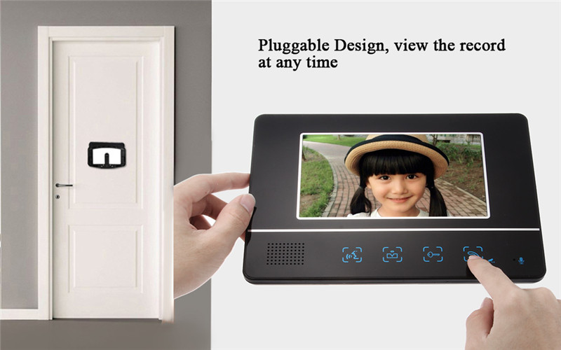 SY811MKB12 7 inch TFT screen hands free intercom doorbell