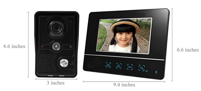 SY811MKB12 7 inch TFT screen hands free intercom doorbell