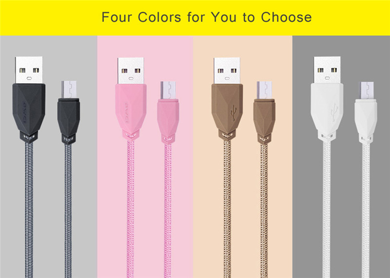Awei CL - 982 1M Universal Nylon Braided Micro USB Data Wire Awei CL - 982 1M Universal Nylon Braided Micro USB Data Wire