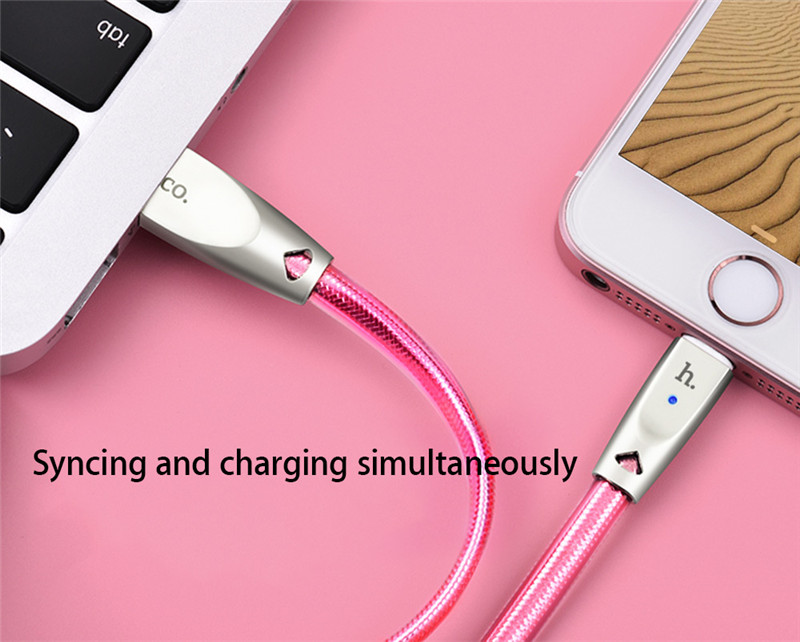 HOCO UPL9 2.4A Zinc Alloy Jelly Texture Braided Cable iPhone 0.6M