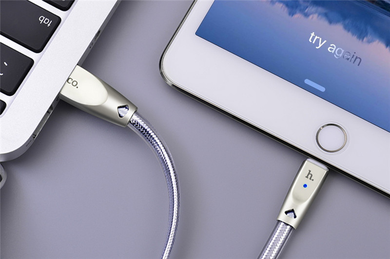 HOCO UPL9 2.4A Zinc Alloy Jelly Texture Braided Cable iPhone 0.6M HOCO UPL9 2.4A Zinc Alloy Jelly Texture Braided Cable iPhone 0.6M