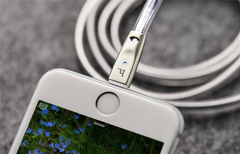 HOCO UPL9 2.4A Zinc Alloy Jelly Texture Braided Cable iPhone 0.6M