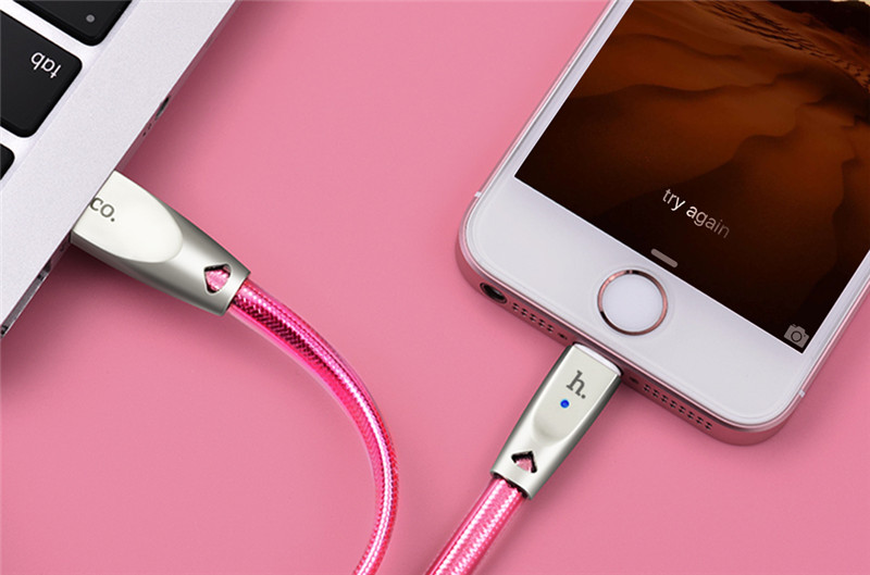 HOCO UPL9 2.4A Zinc Alloy Jelly Texture Braided Cable iPhone 0.6M HOCO UPL9 2.4A Zinc Alloy Jelly Texture Braided Cable iPhone 0.6M