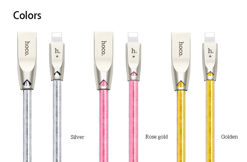 HOCO UPL9 2.4A Zinc Alloy Jelly Texture Braided Cable iPhone 0.6M HOCO UPL9 2.4A Zinc Alloy Jelly Texture Braided Cable iPhone 0.6M