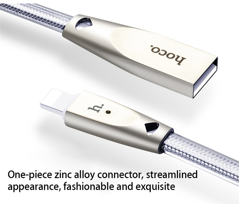 HOCO UPL9 2.4A Zinc Alloy Jelly Texture Braided Cable iPhone 0.6M HOCO UPL9 2.4A Zinc Alloy Jelly Texture Braided Cable iPhone 0.6M