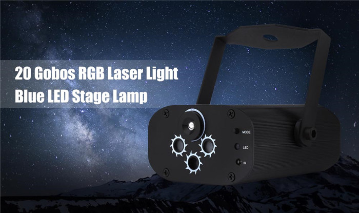 L6320RGB 20 patterns RGB laser light blue LED stage lamp