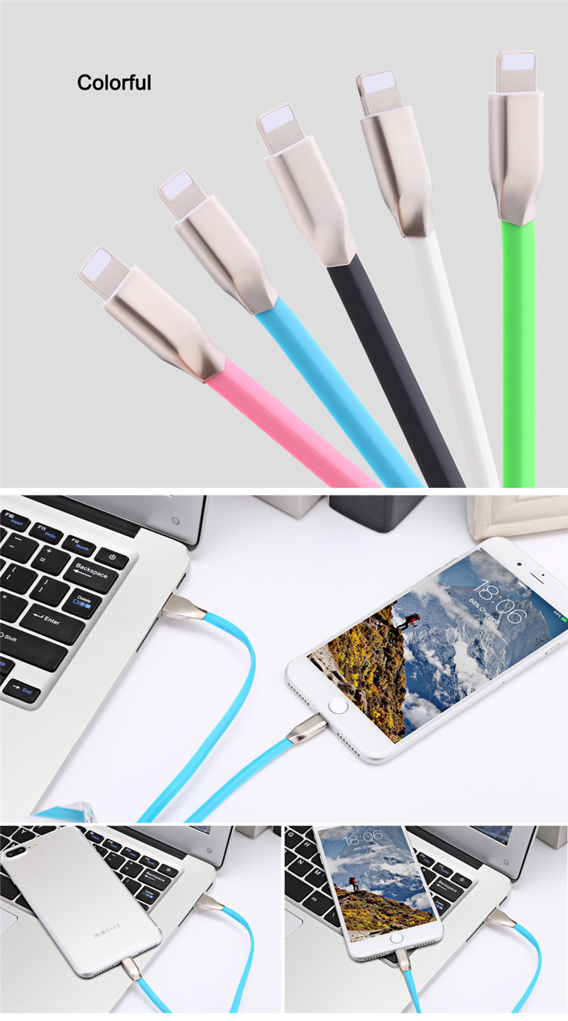 8 Pin Aluminum Alloy Copper Core Charge Data Transfer Cable iPhone 0.9M
