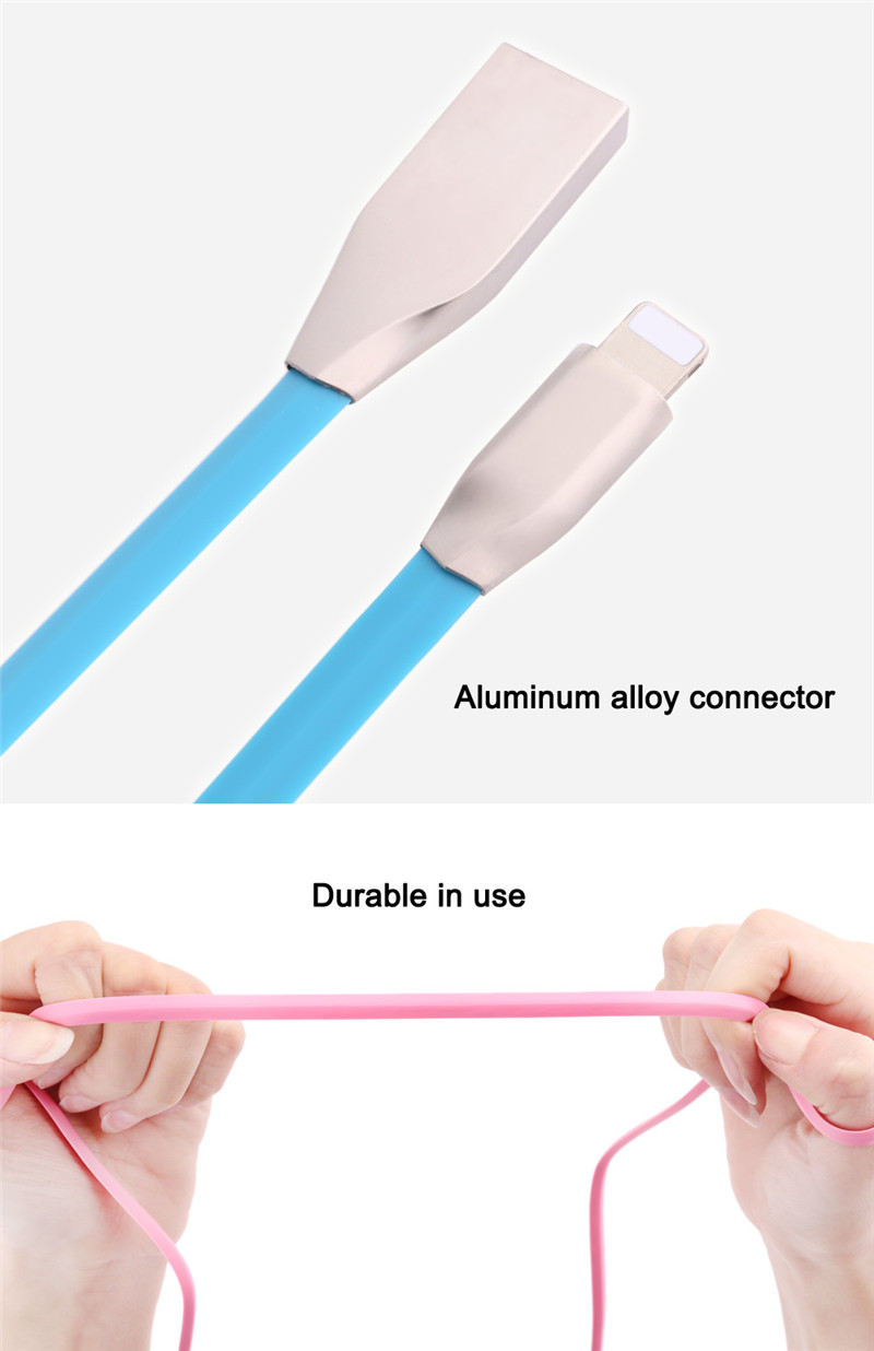 8 Pin Aluminum Alloy Copper Core Charge Data Transfer Cable iPhone 0.9M