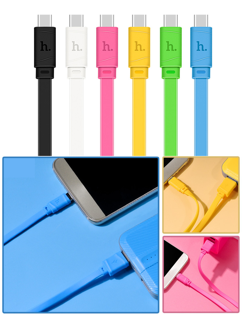 HOCO X5 5V 2.4A Type-C Noodle Charge Data Transfer Cable 1M HOCO X5 5V 2.4A Type-C Noodle Charge Data Transfer Cable 1M