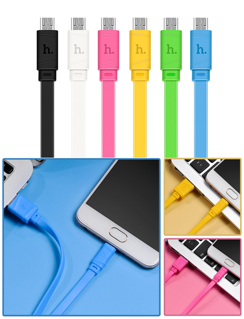 HOCO X5 5V 2.4A Micro USB Noodle Charge Data Transfer Cable 1M HOCO X5 5V 2.4A Micro USB Noodle Charge Data Transfer Cable 1M