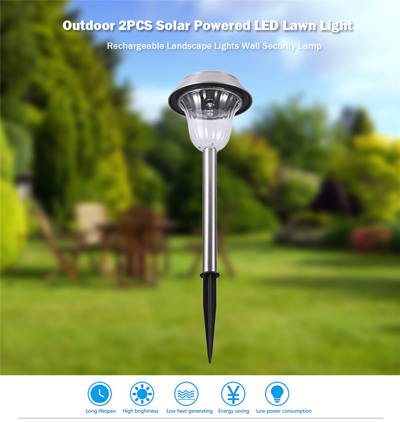 Solar Powered LED Lawn Light Security Lamp