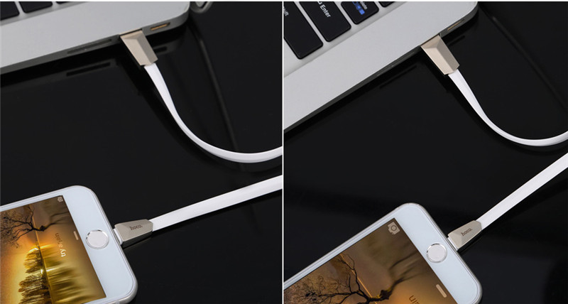 HOCO X4 1.2M Zinc Alloy 8 Pin Data Fast Charging Cord 