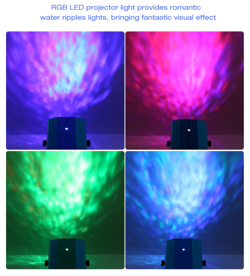 10W RGB LED Water Ripples Light Stage Lamp Projector